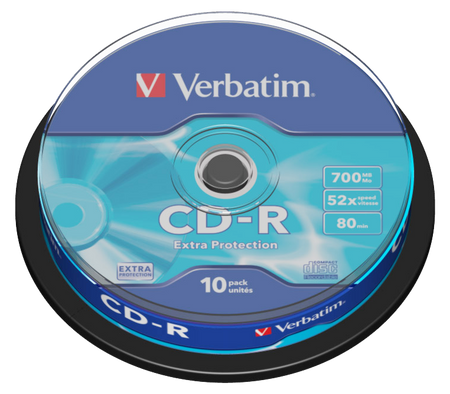 PŁYTA CD-R 700MB 52X VERBATIM DATALIFE 43437 CAKE 10 SZT.