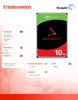 SEAGATE DYSK IRONWOLF 10TB 3,5 256MB ST10000VN000