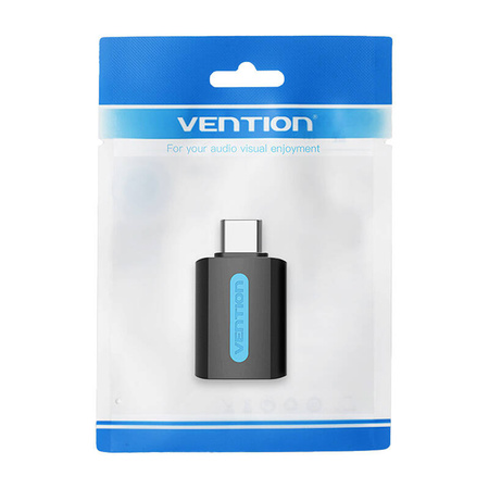VENTION ADAPTER USB CDTB0, USB-C MĘSKI DO USB 2.0 ŻEŃSKI (CZARNY)