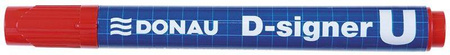 MARKER PERMANENTNY DONAU D-SIGNER U CZERWONY OKRĄGŁY 2-4MM