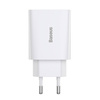 ŁADOWARKA SIECIOWA BASEUS SPEED MINI QUICK CHARGER, USB-C, PD, 3A, 20W (BIAŁA)