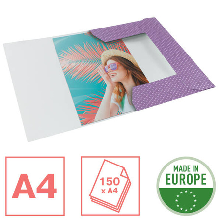 TECZKA Z GUMKĄ A4 ESSELTE COLOUR'BREEZE 628495 LAWENDOWY KARTON