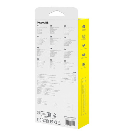 Hub 5w1 Baseus UltraJoy 5-Port (4xUSB 3.0,  PD) Szary