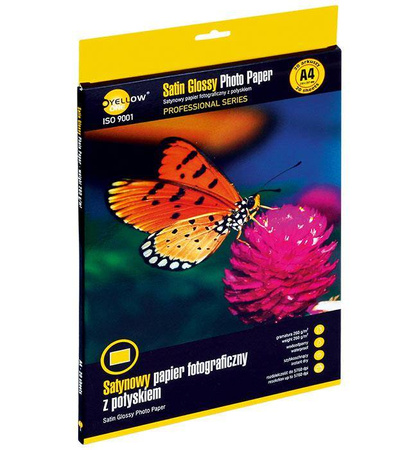 PAPIER FOTOGRAFICZNY BŁYSZCZĄCY SATYNOWY YELLOW ONE 4PS260 150-1287 A4 260G 20ARK