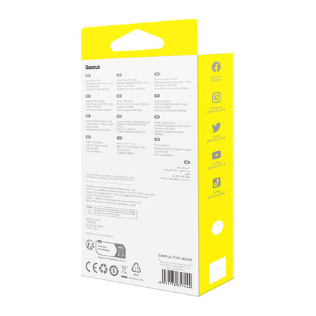 KABEL BASEUS CAFULE USB-C DO USB-C 100W,2M, 2SZT (CZERWONO-CZARNY, SZARO-CZARNY)