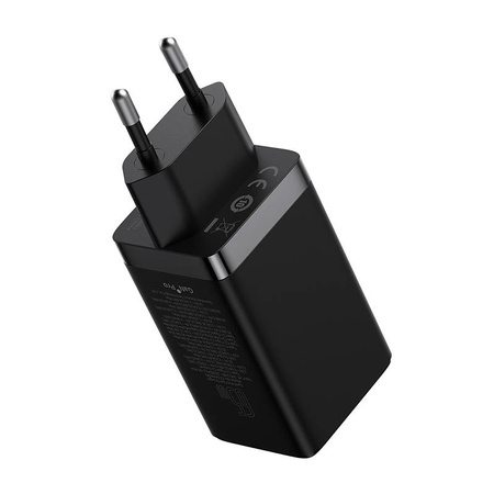 ŁADOWARKA SIECIOWA BASEUS GAN5 PRO 2XUSB-C + USB, 65W (CZARNA)