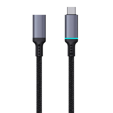 PRZEDŁUŻENIE KABLA USB-C BASEUS MĘSKI DO ŻEŃSKI HIGH DEFINITION 10GBPS, 0,5M (CZARNY)