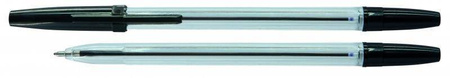 DŁUGOPIS OFFICE PRODUCTS CZARNY 1.0MM PRZEZROCZYSTA