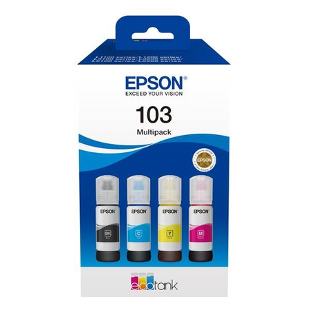 EPSON ORYGINALNY INK / TUSZ C13T00S64A, 103, T00S64A, CMYK, EPSON ECOTANK L3151, L3150, L3111, L3110