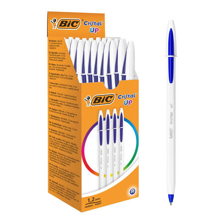 DŁUGOPIS BIC CRISTAL UP 949879 NIEBIESKI 1.2MM BIAŁA OBUDOWA