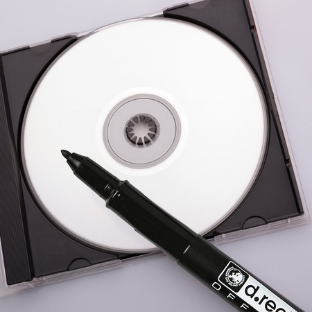 MARKER CD/DVD D.RECT CZERWONY 1.0MM
