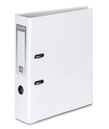 Segregator A4 tektura VAUPE FCK 75mm 061/07 biały dźwigniowy