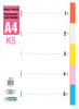 PRZEKŁADKI 1-5 A4 D.RECT MIX KOLORÓW KARTON 5KART
