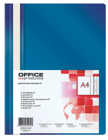 SKOROSZYT A4 OFFICE PRODUCTS MIĘKKI GRANATOWY PP 100/170MIKR
