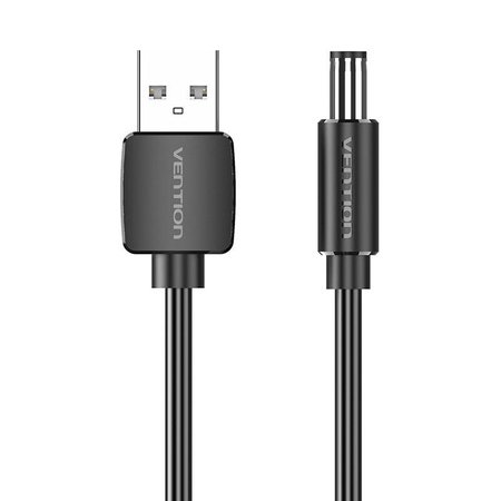 KABEL ZASILAJĄCY USB 2.0 DO DC 5.5MM BARREL JACK 5V VENTION CEYBG 1,5M (CZARNY)