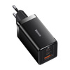 ŁADOWARKA SIECIOWA BASEUS GAN5 PRO 2XUSB-C + USB, 65W (CZARNA)