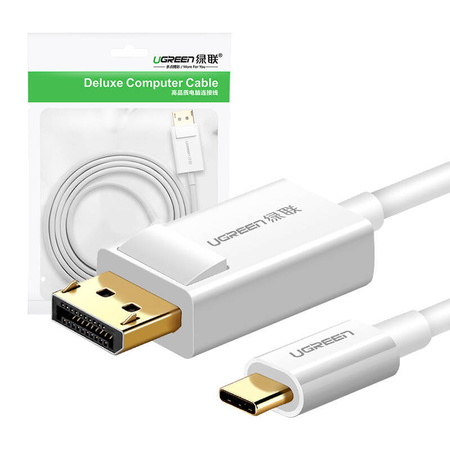 KABEL USB-C UGREEN DISPLAY PORT 1,5M (BIAŁY)