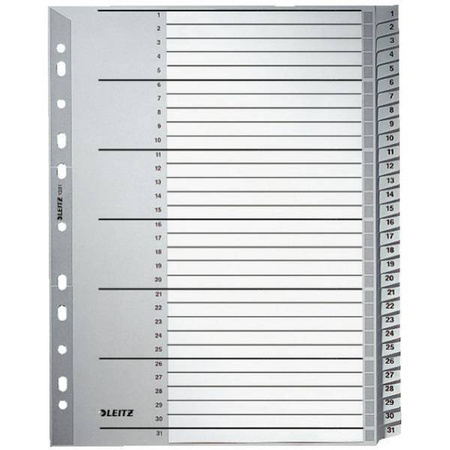 Przekładki 1-31 A4 LEITZ do nadruku 12810000 plastikowe