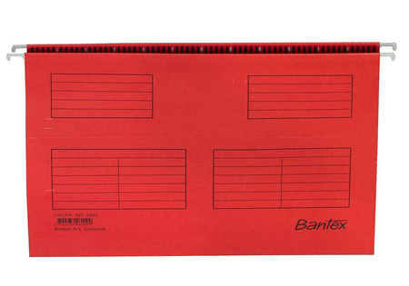 Teczka zawieszkowa A4 BANTEX 100331435 czerwona z kartonu