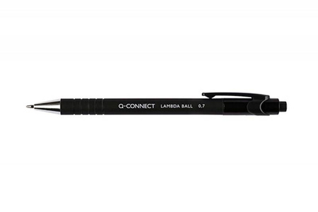 DŁUGOPIS AUTOMATYCZNY Q-CONNECT LAMBDA CZARNY 0.7MM