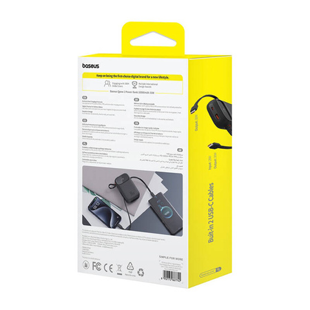 POWERBANK BASEUS QPOW 2 10000MAH 30W 2XUSB-C (CZARNY)
