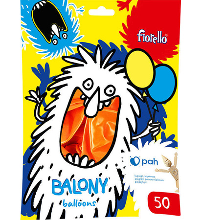 BALONY 12" FIORELLO 170-2657 METALICZNY POMARAŃCZOWY 50SZT