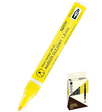 MARKER OLEJOWY GRAND GR-25 160-1969 ŻÓŁTY OKRĄGŁA 1.8-2.8 MM