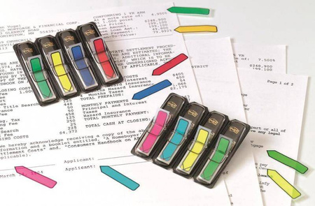 ZAKŁADKI INDEKSUJĄCE FOLIOWE 11,9X43,1MM 3M POST-IT® 684-ARR3 MIX*4 4*24SZT