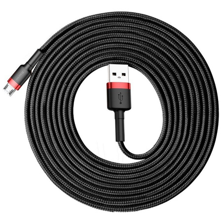 Kabel BASEUS Cafule USB-A-micro USB 3m (czarno-czerwony)