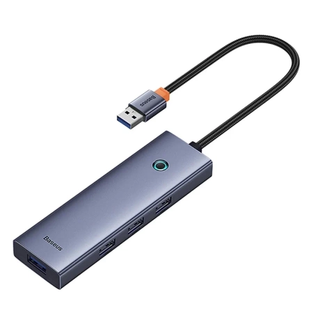HUB 4W1 BASEUS ULTRAJOY  USB-A DO 4XUSB 3.0 (SZARY)