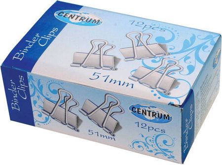 KLIPY 51MM CENTRUM 81833 CZARNE 12SZT