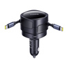 Ładowarka samochodowa Baseus Enjoyment Max z kablami USB-C+USB-C 60W Czarny