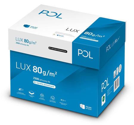 PAPIER KSERO A4 80G POLLUX POLUX080X280 BIAŁY 161 CIE KLASA B 500 ARK