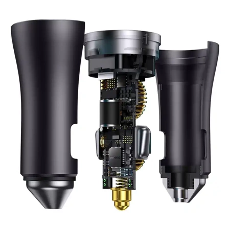 ŁADOWARKA SAMOCHODOWA BASEUS GOLDEN CONTACTOR PRO, 2X USB-C, 40W (SZARA)