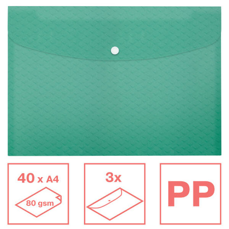 TECZKA KOPERTOWA A4 ESSELTE COLOUR'BREEZE 628488 ZIELONY PP 3SZT