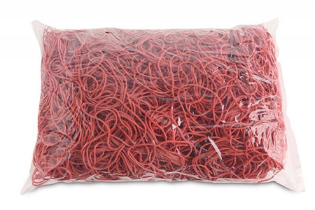 GUMKI RECEPTURKI OFFICE PRODUCTS 50MM 1,5X1,5MM 60% CZERWONE 1KG