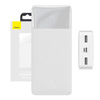 POWERBANK BASEUS BIPOW 20000MAH, 2XUSB, USB-C, 15W (BIAŁY)