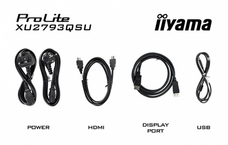 IIYAMA MONITOR 27 CALI PROLITE XU2793QSU-B6 IPS,QHD,100HZ,HDMI,DP,2X2W,2XUSB(3.2), FREESYNC