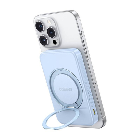 Powerbank BASEUS PicoGo Qi2 5000mAh 20W ze stojakiem (niebieski)