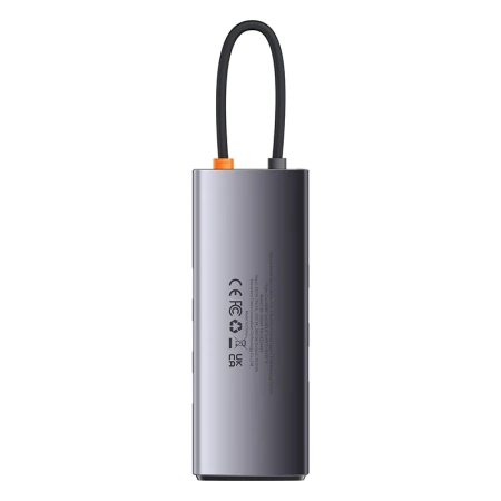 Hub 7w1 Baseus Metal Gleam Series, USB-C do 3x USB 3.0 + HDMI + USB-C PD + VGA + Ethernet RJ45