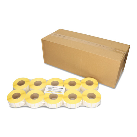 ETYKIETY SAMOPRZYLEPNE 32X20MM TERMICZNE W ROLCE EMERSON TERMO ECO BIAŁE 10ROLEK*2000SZT