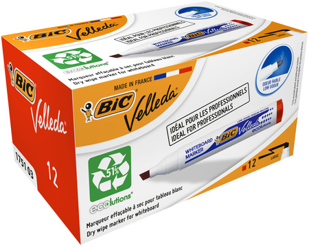 MARKER SUCHOŚCIERALNY BIC 1751 ECO 904948 CZERWONY ŚCIĘTA K. 3.7-5.5MM