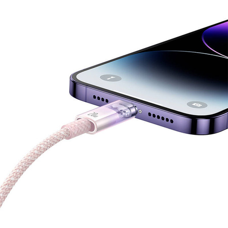 KABEL SZYBKO ŁADUJĄCY BASEUS USB-C DO LIGHTNING EXPLORER SERIES 20W (RÓŻOWY)