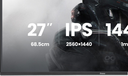 IIYAMA MONITOR 27 CALI GB2741QSU-B1 IPS,QHD,144HZ,1MS,2XUSB,                ADAPTIVE G-SYNC,HDMI,DP,350CD, HAS (150) PIVOT
