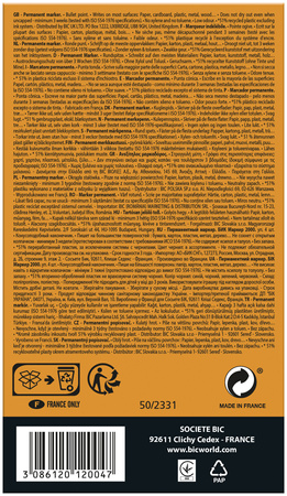 MARKER PERMANENTNY BIC 2000 8209112 MIX*4 4SZT