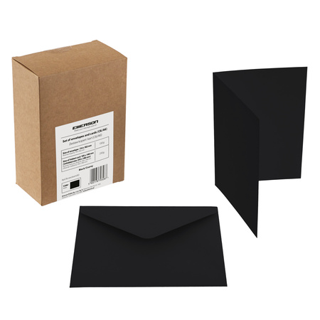 KOPERTA C6 NK EMERSON CZARNY 114X162/105X148 KOPERTA:130G, KARTECZKA:210G 50 SZT.