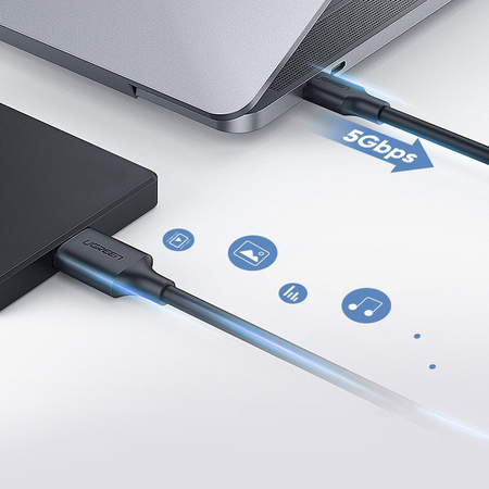 Kabel UGREEN US312 Micro-B USB 3.0-USB-C 1m (czarny)