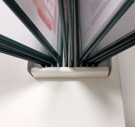 SYSTEM PREZENTACYJNY NAŚCIENNY Z 10 PANELAMI A4 LEVIATAN ZIELONY