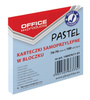 KARTECZKI SAMOPRZYLEPNE 76X76MM OFFICE PRODUCTS PASTELOWE NIEBIESKIE 100KART