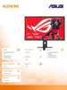 ASUS MONITOR 27 CALI XG27ACMS ROG DP HDMI USB-C 0.3MS